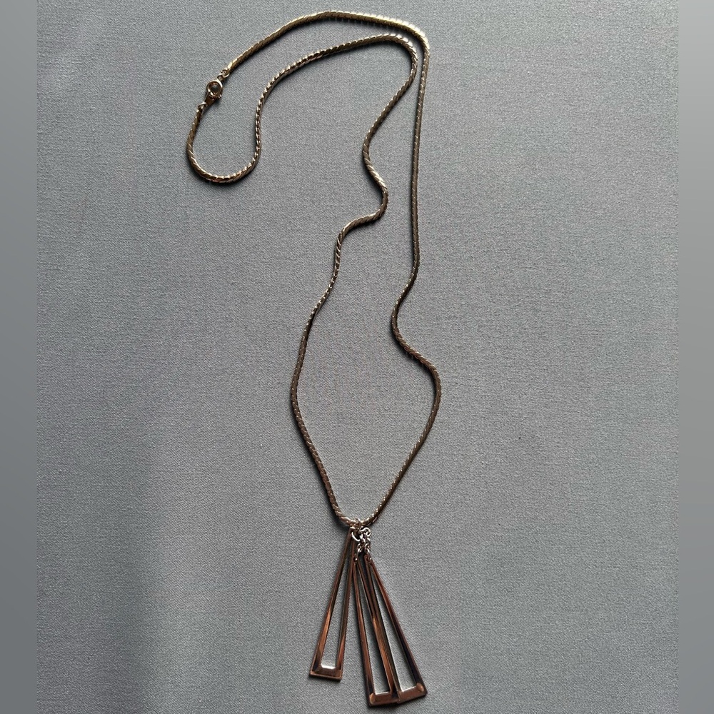 3/$10 Silver Tone Geometric Necklace